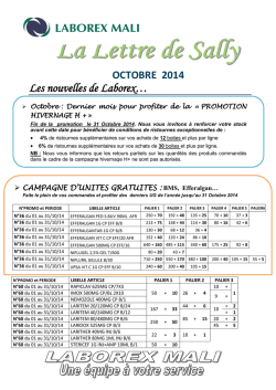 Les nouvelles de Laborex&hellip;