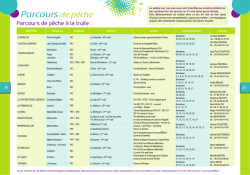 Parcours de p&ecirc;che &agrave; la truite