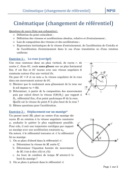 E 20 Méca 9 Cinématique chgt référentiel