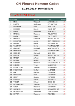 CN Fleuret Homme Cadet - Joué les Tours Escrime