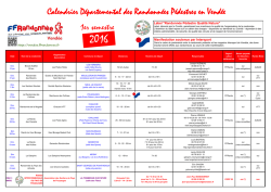 Calendrier D&eacute;partemental des Randonn&eacute;es P&eacute;destres en Vend&eacute;e