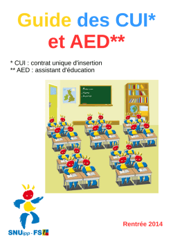 Guide des CUI* et AED** - SNUipp