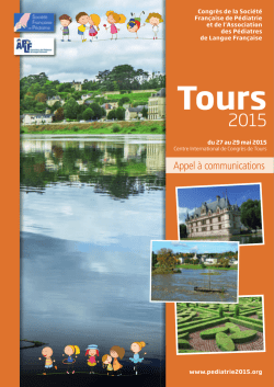 T&eacute;l&eacute;charger le synopsis - Congr&egrave;s P&eacute;diatrie 2015