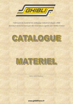 Ghibli Catalogue gamme des produits