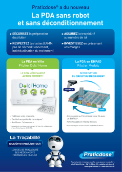 La PDA sans robot et sans d&eacute;conditionnement