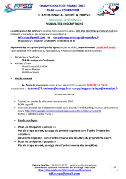 Sélectionnés - Patinage artistique sports de glace