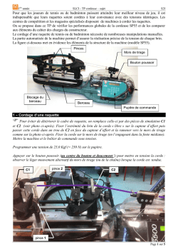 Cordeuse SP55 - sujet