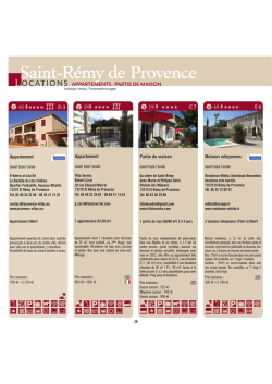 Locations de vacances Appartements/parties de maisons Saint