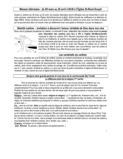 Semainier du 23 février 2014 - Paroisse Sainte