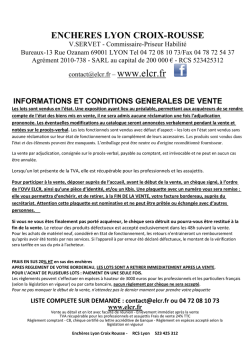 ENCHERES LYON CROIX-ROUSSE - ELCR : Ench&egrave;res Lyon Croix