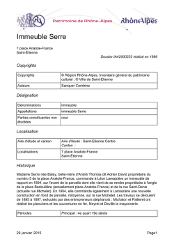 Immeuble Serre - Inventaire G&eacute;n&eacute;ral du Patrimoine Culturel