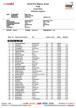 Grand Prix Migros, Arosa Final - Swiss-Ski