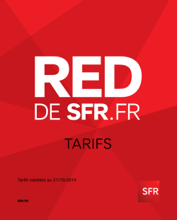 Brochure tarifaire