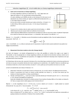 Induction de Lorentz - Physique en Sup IV