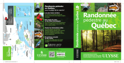 Randonn&eacute;e p&eacute;destre au Qu&eacute;bec