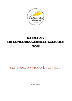 SCA des Vignerons - Concours G&eacute;n&eacute;ral Agricole