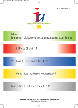 N&deg;3 mars/avril 14