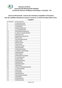 Sciences des Techniques Comptables et Financières.