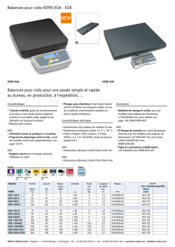 Balances pour colis KERN EOA · EOE Balances pour colis pour une