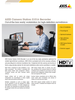 AXIS Camera Station S1016 Recorder