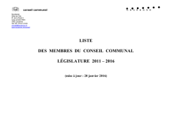 Liste des membres du Conseil communal
