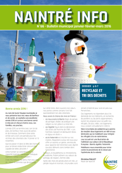 Naintr&eacute; Info n&deg;66 - Ville de Naintr&eacute;