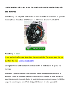 ronde bande cadran en acier de montre de mode bande de quartz