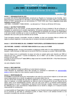 Jeu Skoda - E-Leclerc R&eacute;union