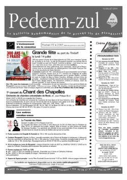 T&eacute;l&eacute;chargez le Pedenn Zul du 13 juillet 2014 - Plougastel