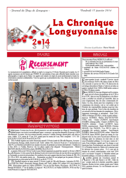 La Chronique Longuyonnaise - Site Officiel de la Mairie de Longuyon