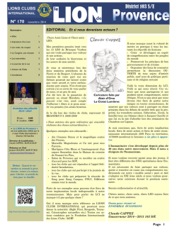 lire le journal de novembre - Lions Clubs International
