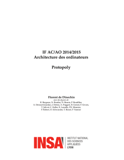 IF AC/AO 2014/2015 Architecture des ordinateurs Protopoly