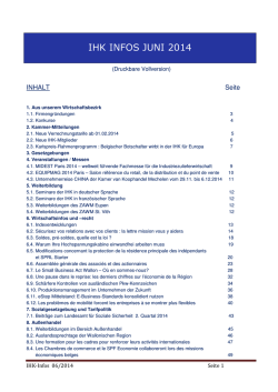 IHK INFOS JUNI 2014