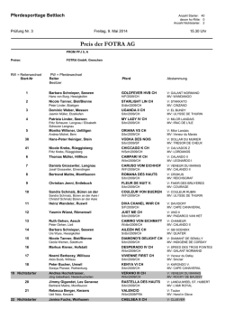 Startliste - Reitclub St. Urs Bettlach