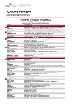 Sinistres et risques industriels