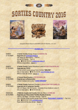 01 Agenda Sorties Country 2016 - 23 février 2016