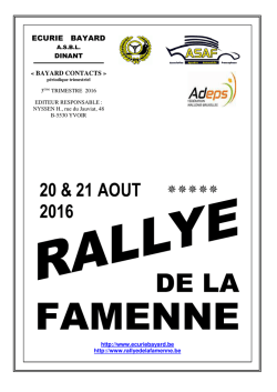 RALLYE DE LA FAMENNE 2016