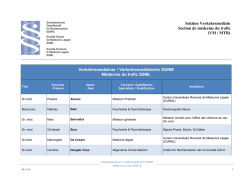 Sektion Verkehrsmedizin Section de m&eacute;decine du trafic (VM