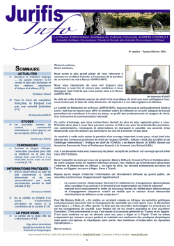 Rev Jurifis Info N&deg; 9 _janv-fevr 2011