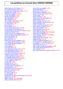 Liste alpha de T - Partitions Catho Gratuites