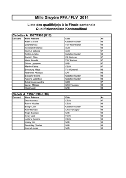 Mille Gruy&egrave;re FFA / FLV 2014