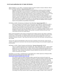 List of recent publications By Dr. Nader Ale Ebrahim