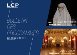 Bulletin des programmes - LCP Assembl&eacute;e nationale