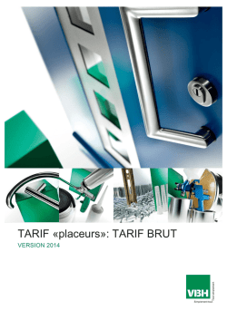 TARIF &laquo;placeurs&raquo;: TARIF BRUT