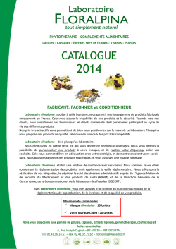 Télécharger notre catalogue