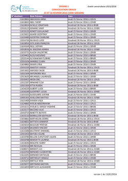 Convocation des étudiants