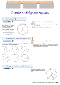 Troisi&egrave;me / Polygones r&eacute;guliers