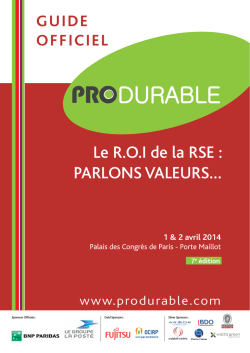 Guide Officiel PRODURABLE 2014