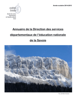 Savoie, annuaire de la DSDEN 2014-2015