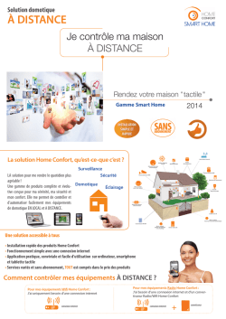 Solution domotique À DISTANCE